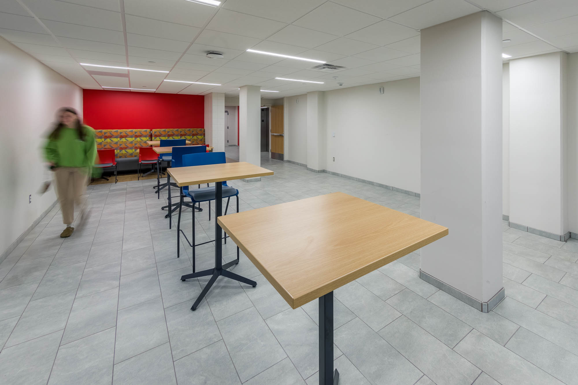 Lower level in Sellery Residence Hall