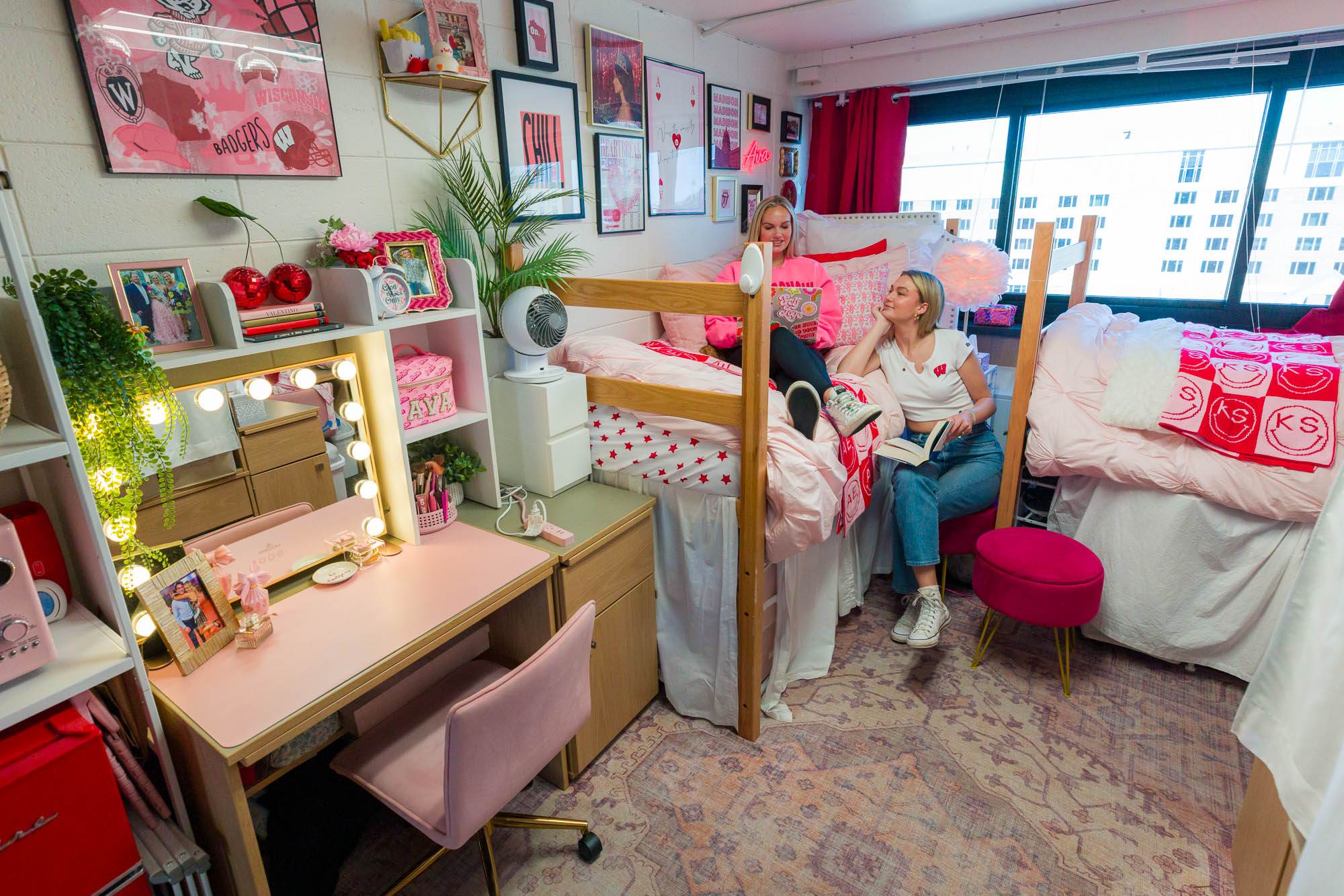 Winners of the 2024 Best Room Contest in their room in Witte Residence Hall