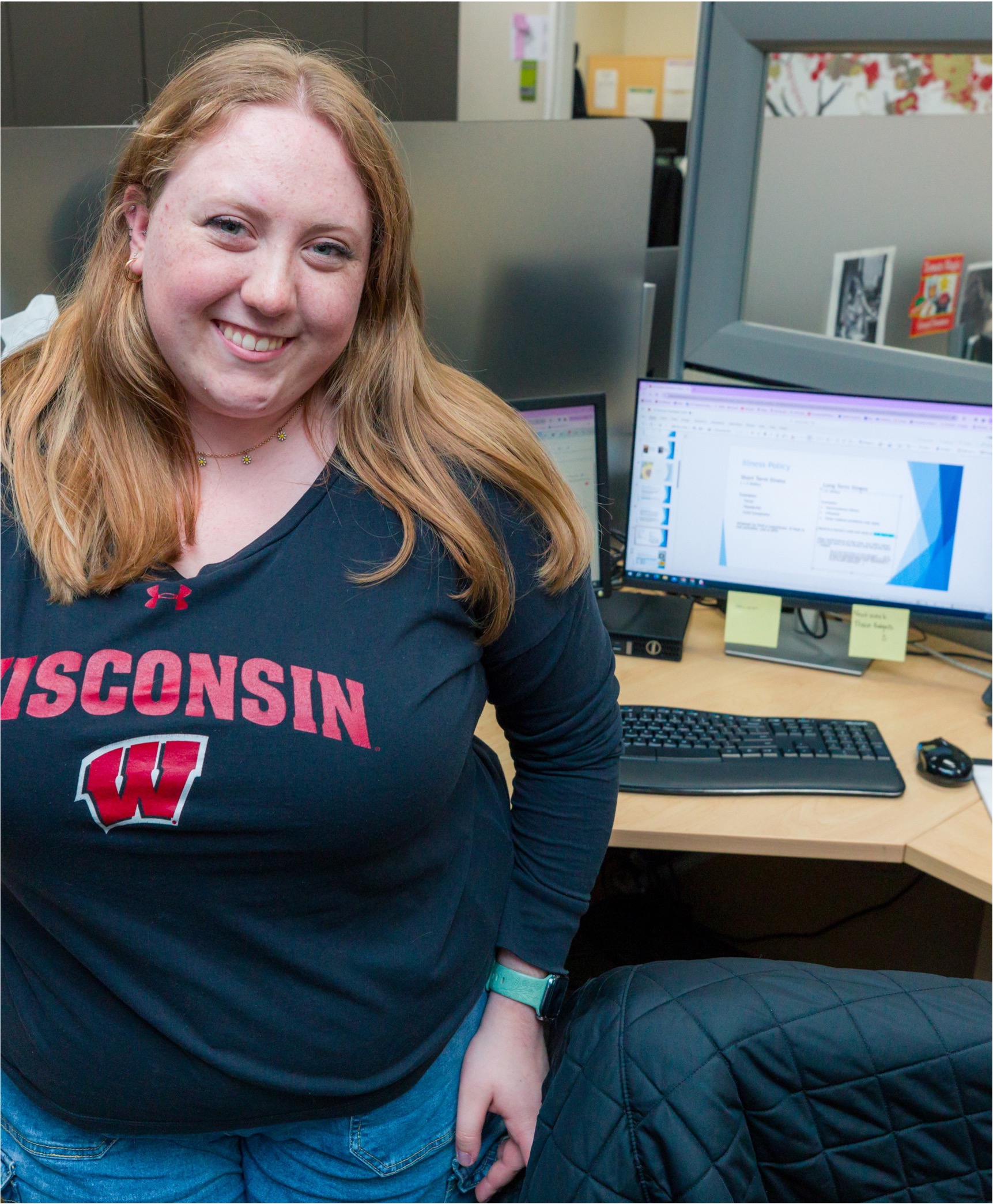 A 2024 ROSE Award winner posing for a photo while on the job