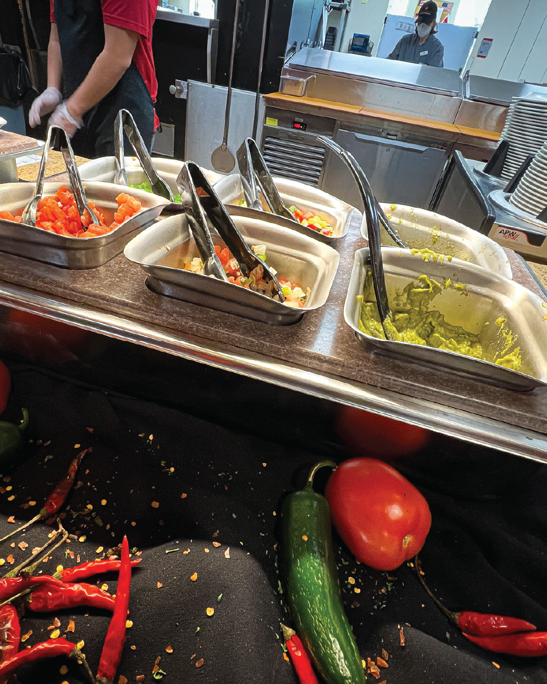 Build your own burrito toppings