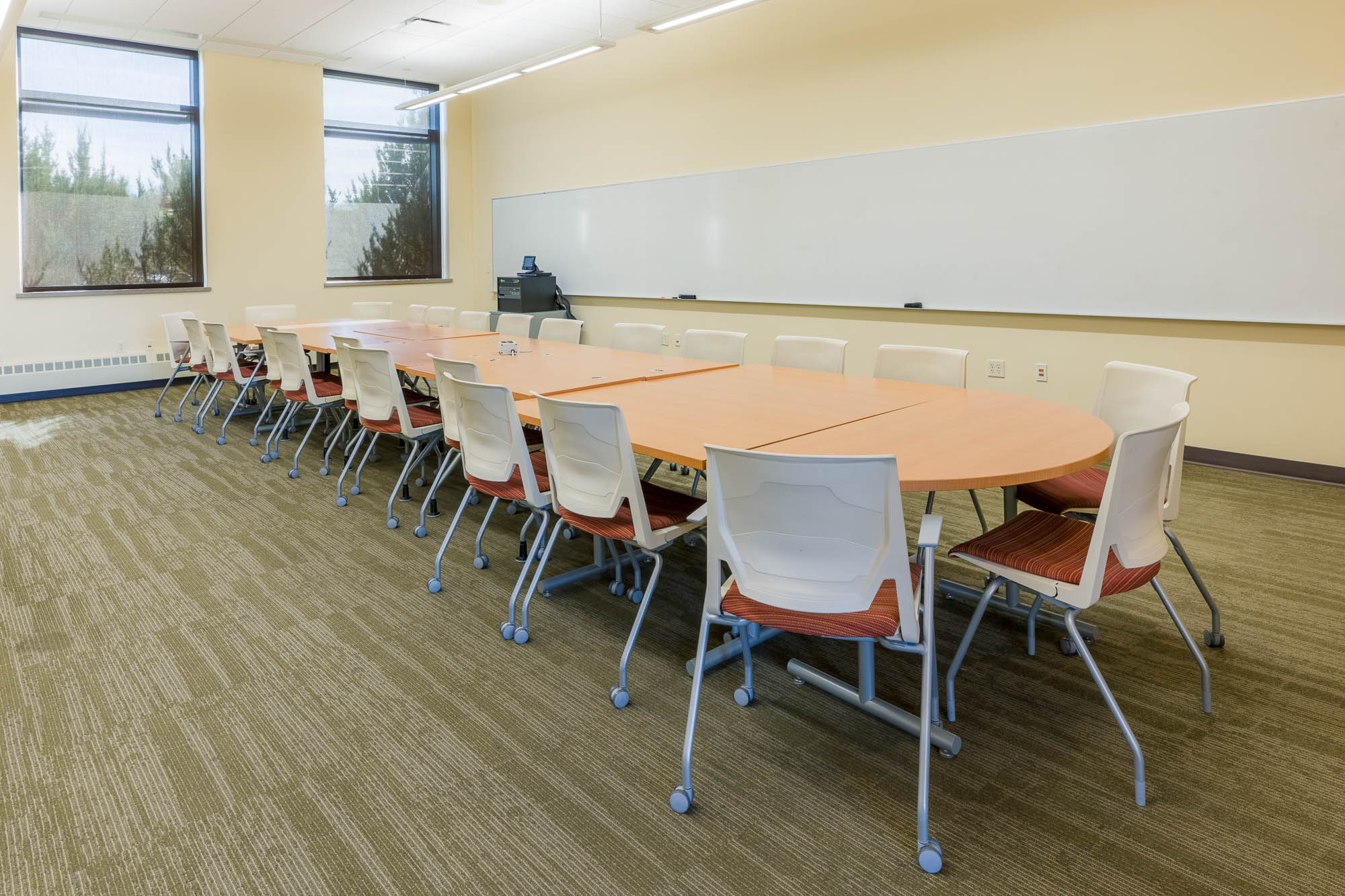 Conference room on the first floor of Dejope Residence Hall