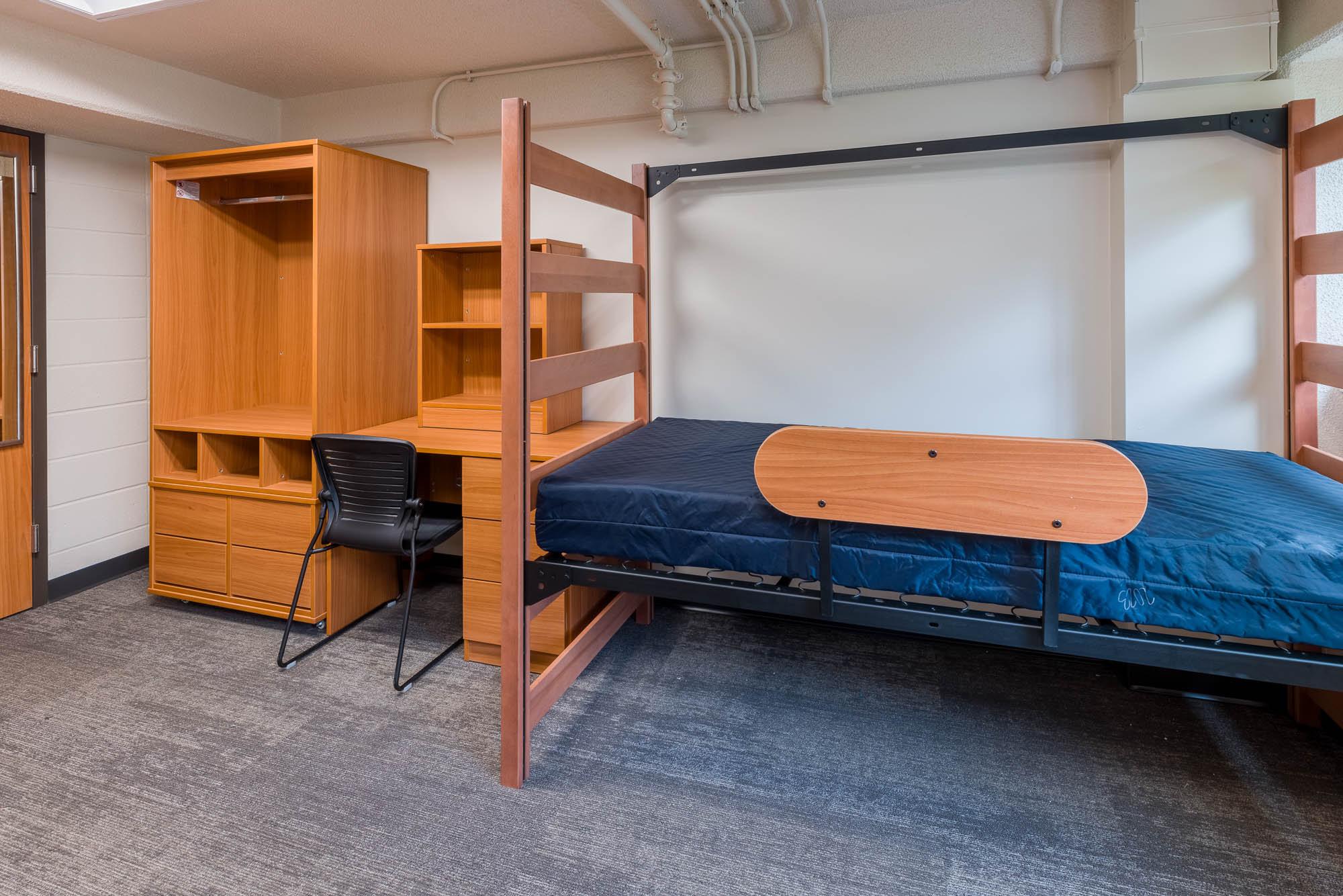A photo of a double room in Phillips Residence Hall