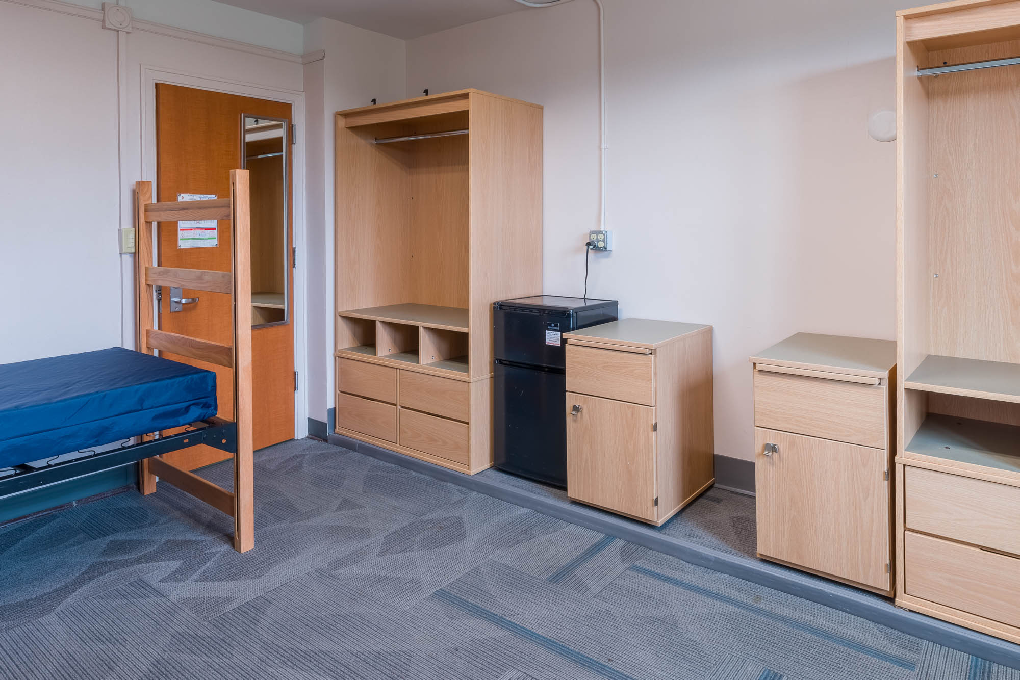 A photo of a double room in Slichter Residence Hall