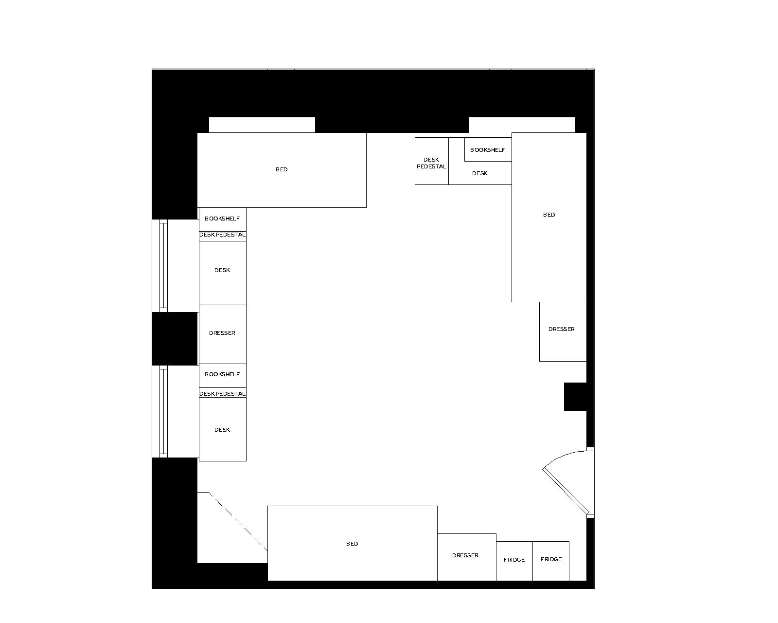 Adams Triple 113 room furniture