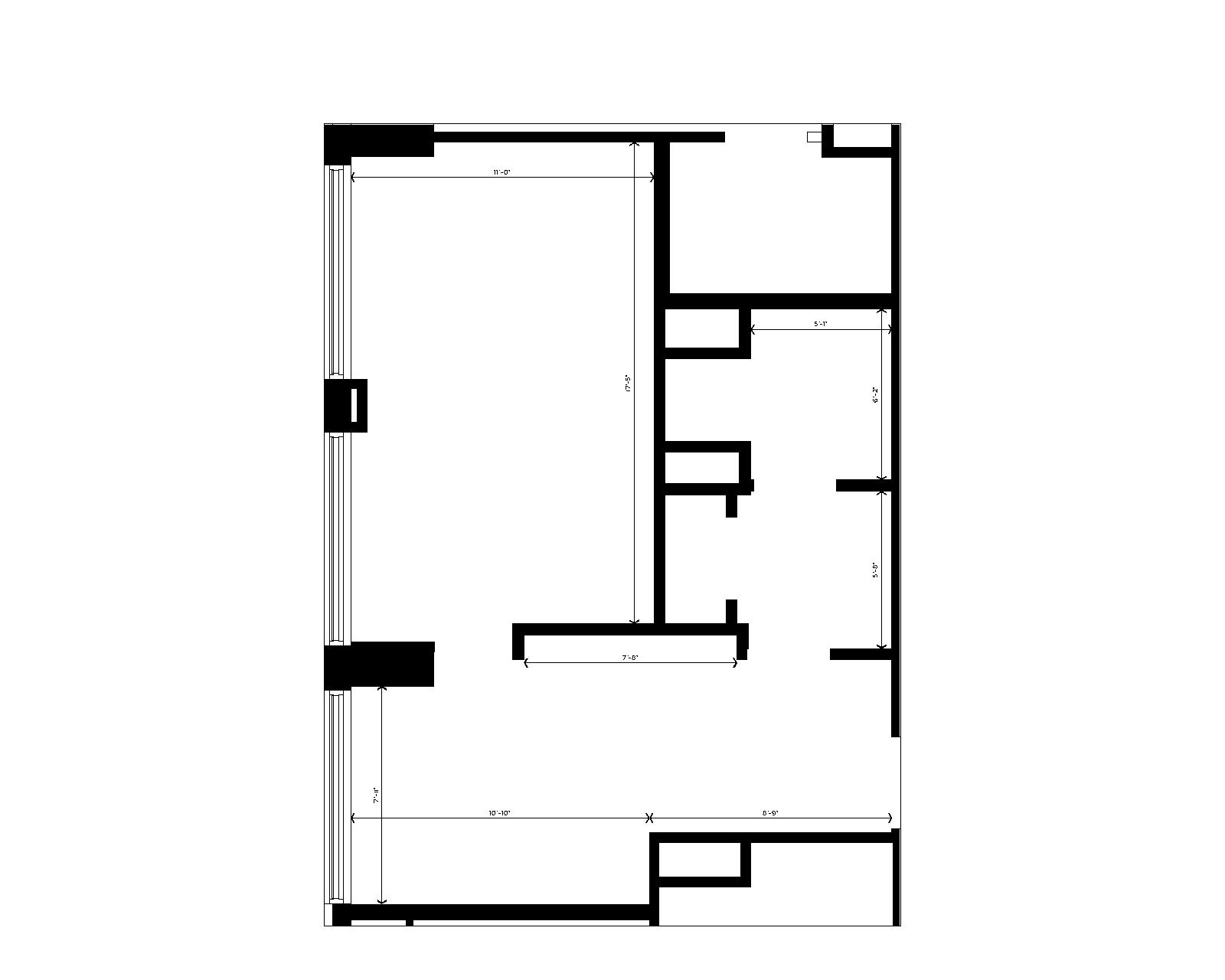 Lowell Triple Type A room layout with dimensions