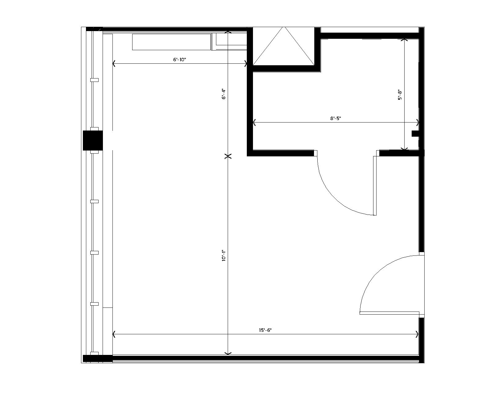 Phillips Double with Bath room dimensions