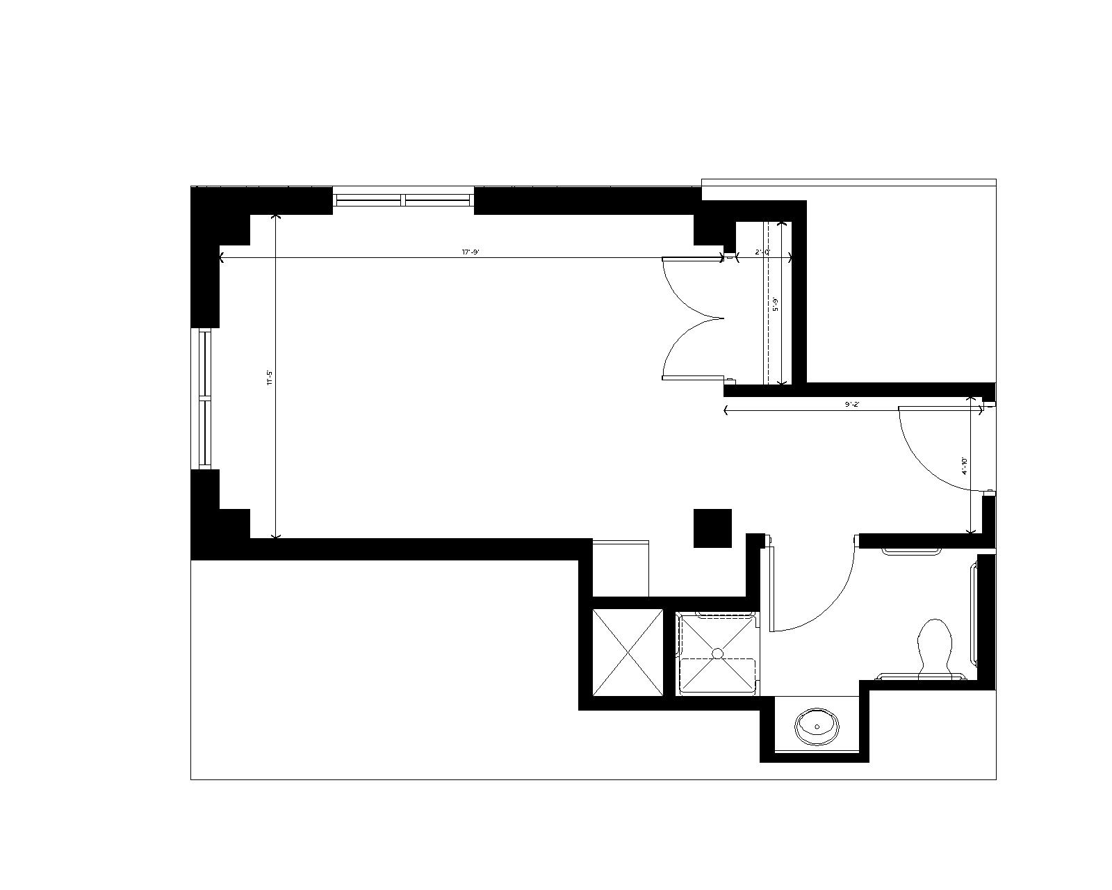 Smith Single with Bath room dimensions