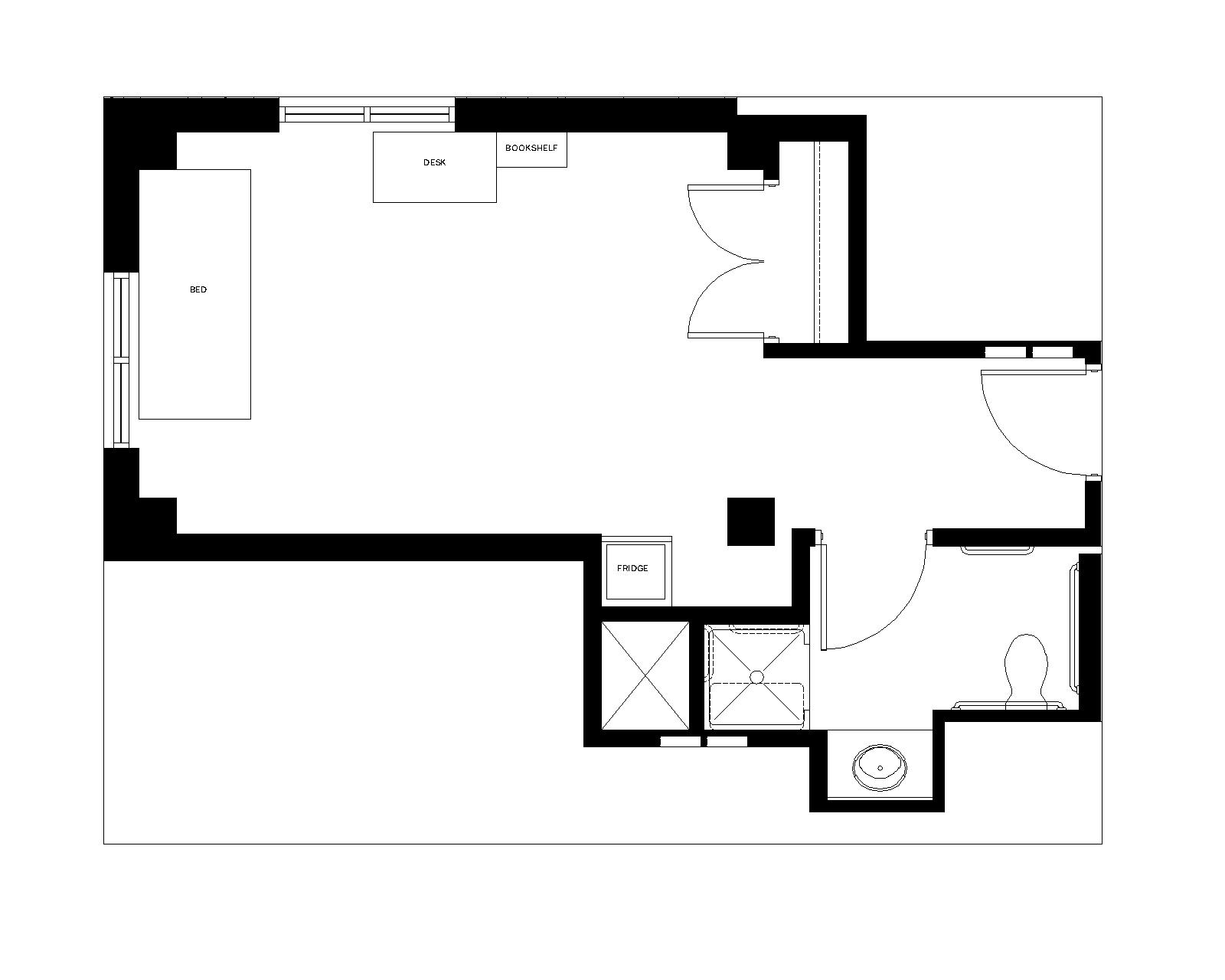 Smith Single with Bath room furniture