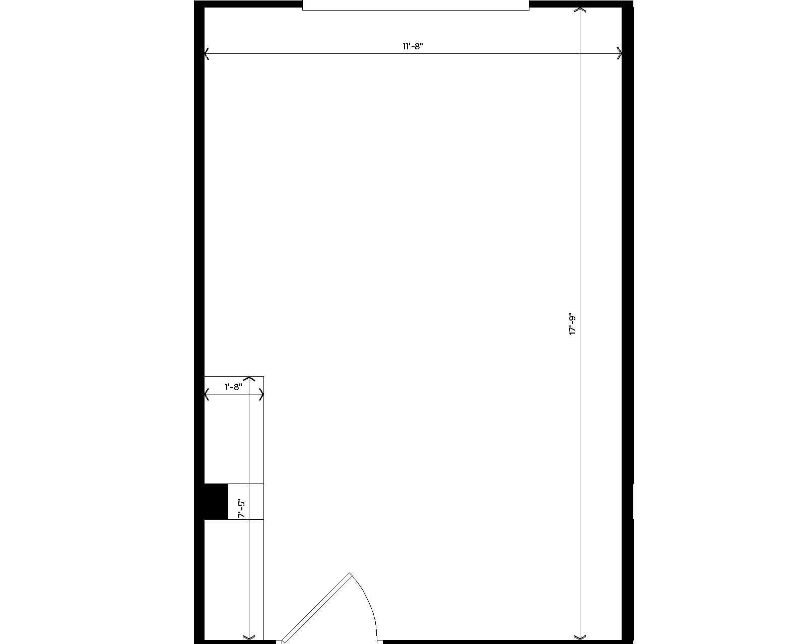 Waters Single room dimensions