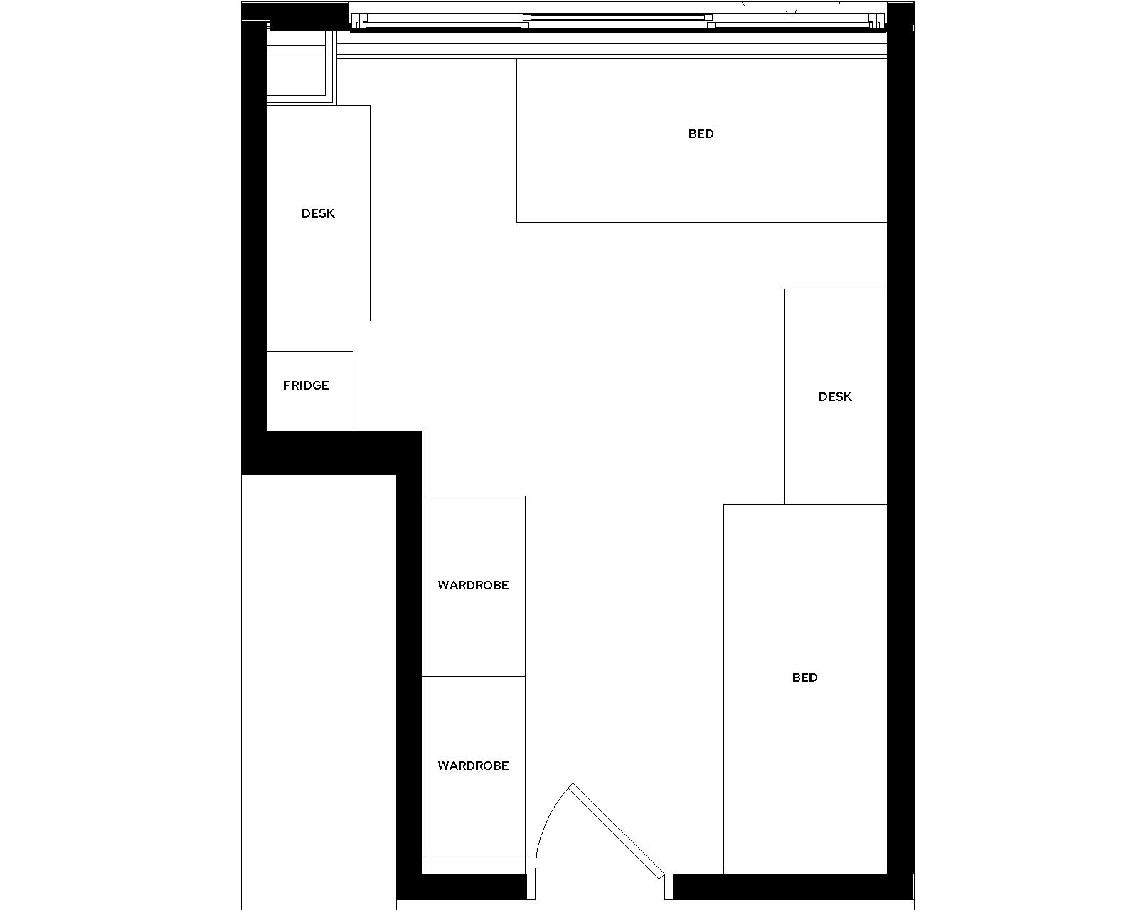 Witte 3-Window Double room furniture