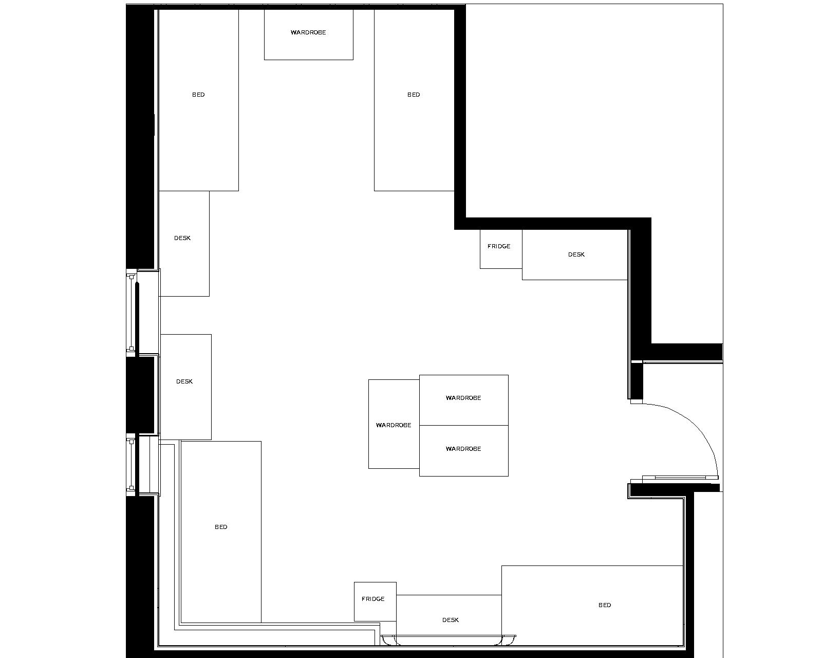 Witte Quad room furniture