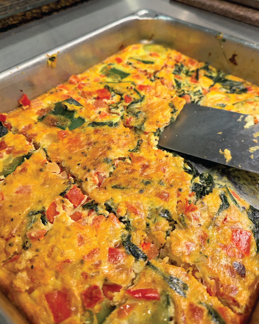 Better Breakfast menu item - vegetable frittata with asiago cheese