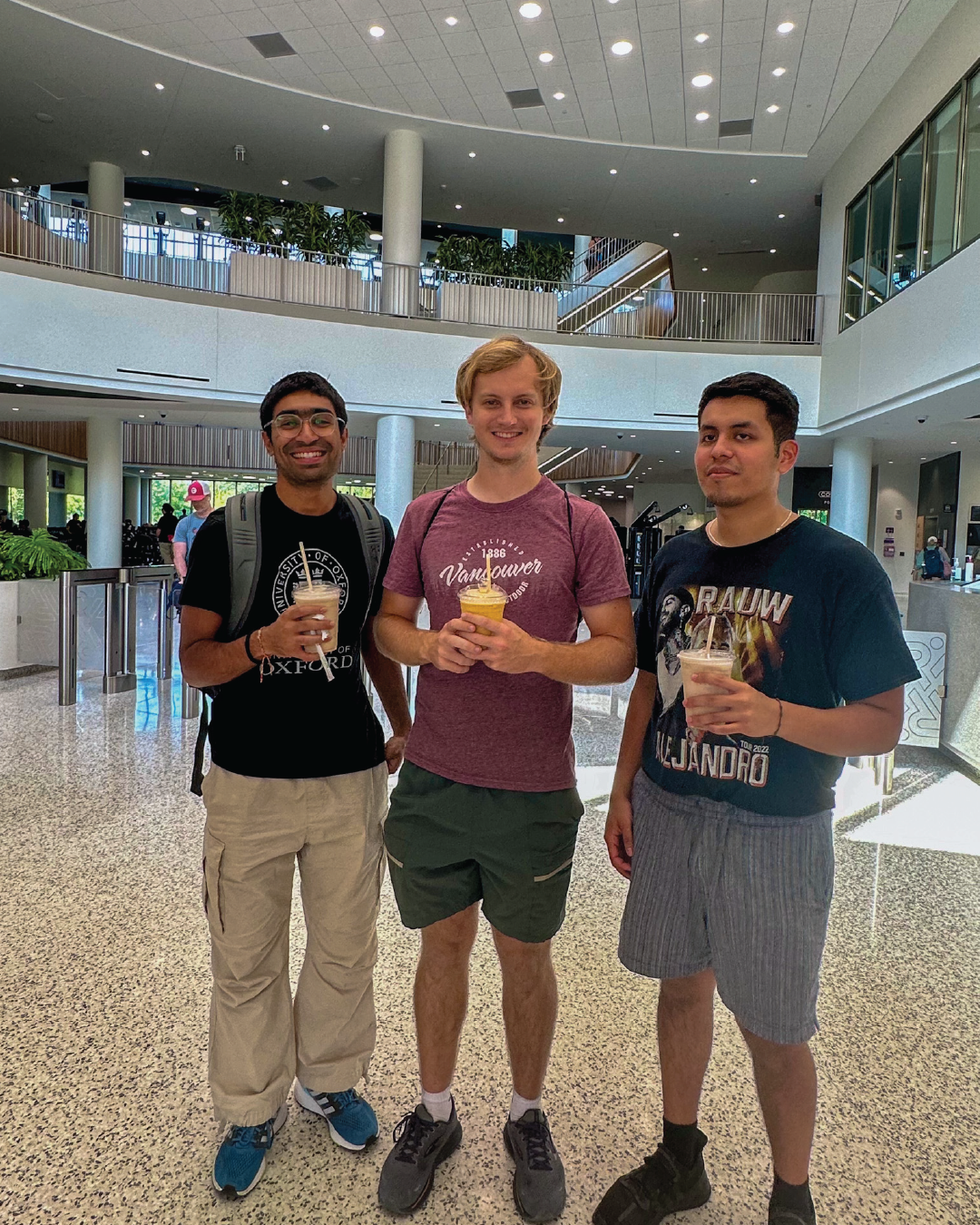 Free Shake Day - students with their shakes
