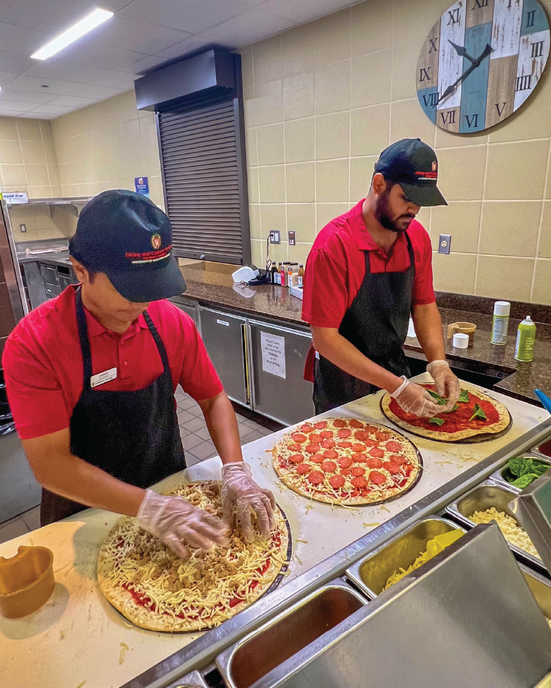 Taste of Chicago Student Staff Prepping Pizza