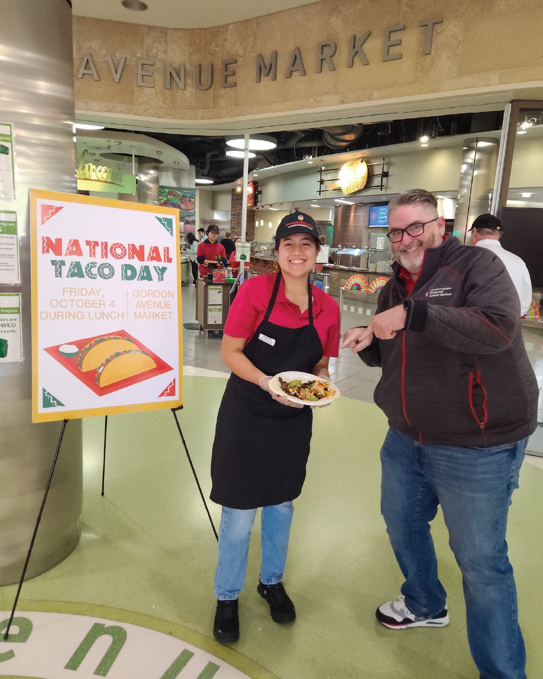 National Taco Day with staff
