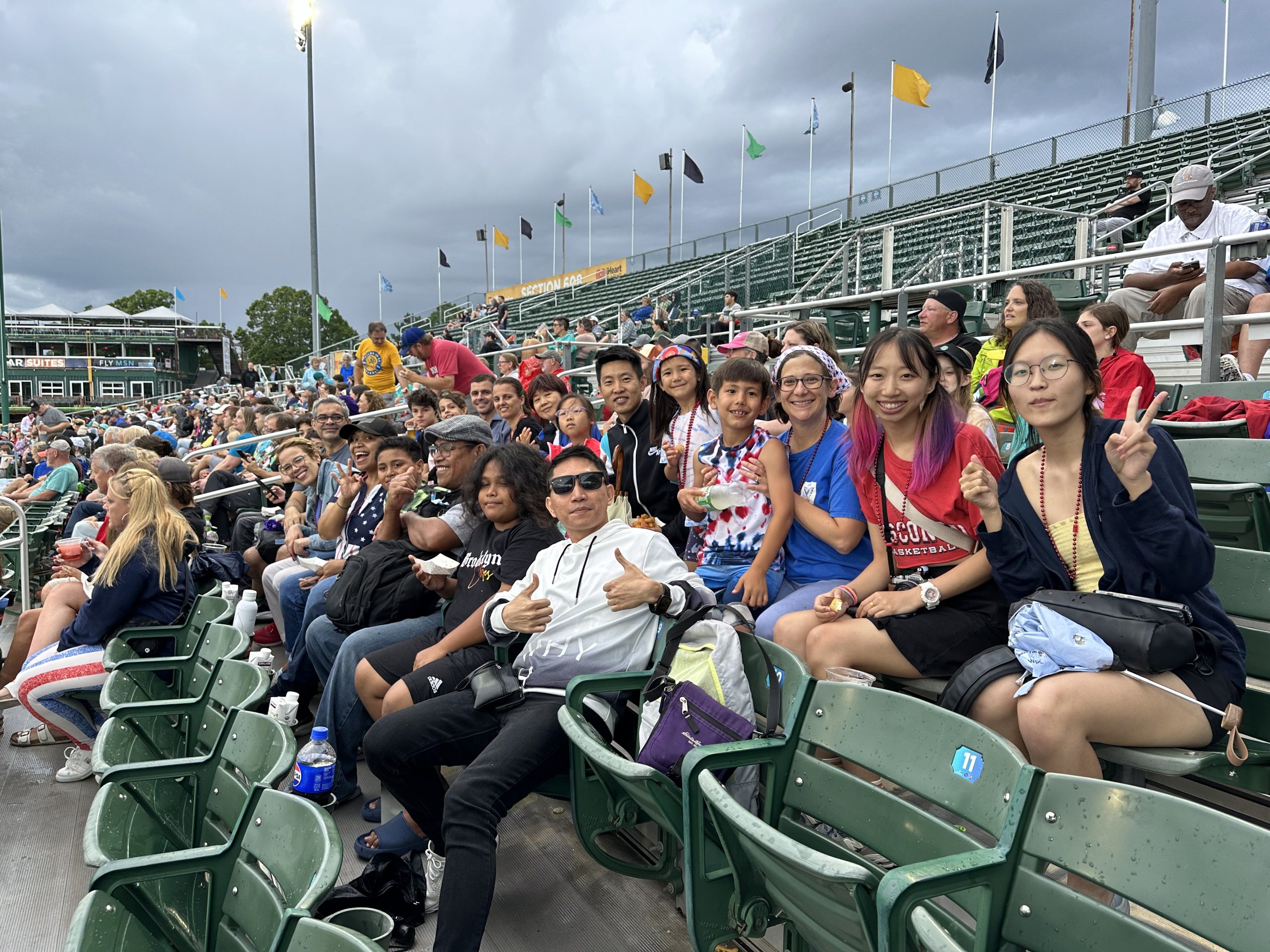 Group of people at Mallards game