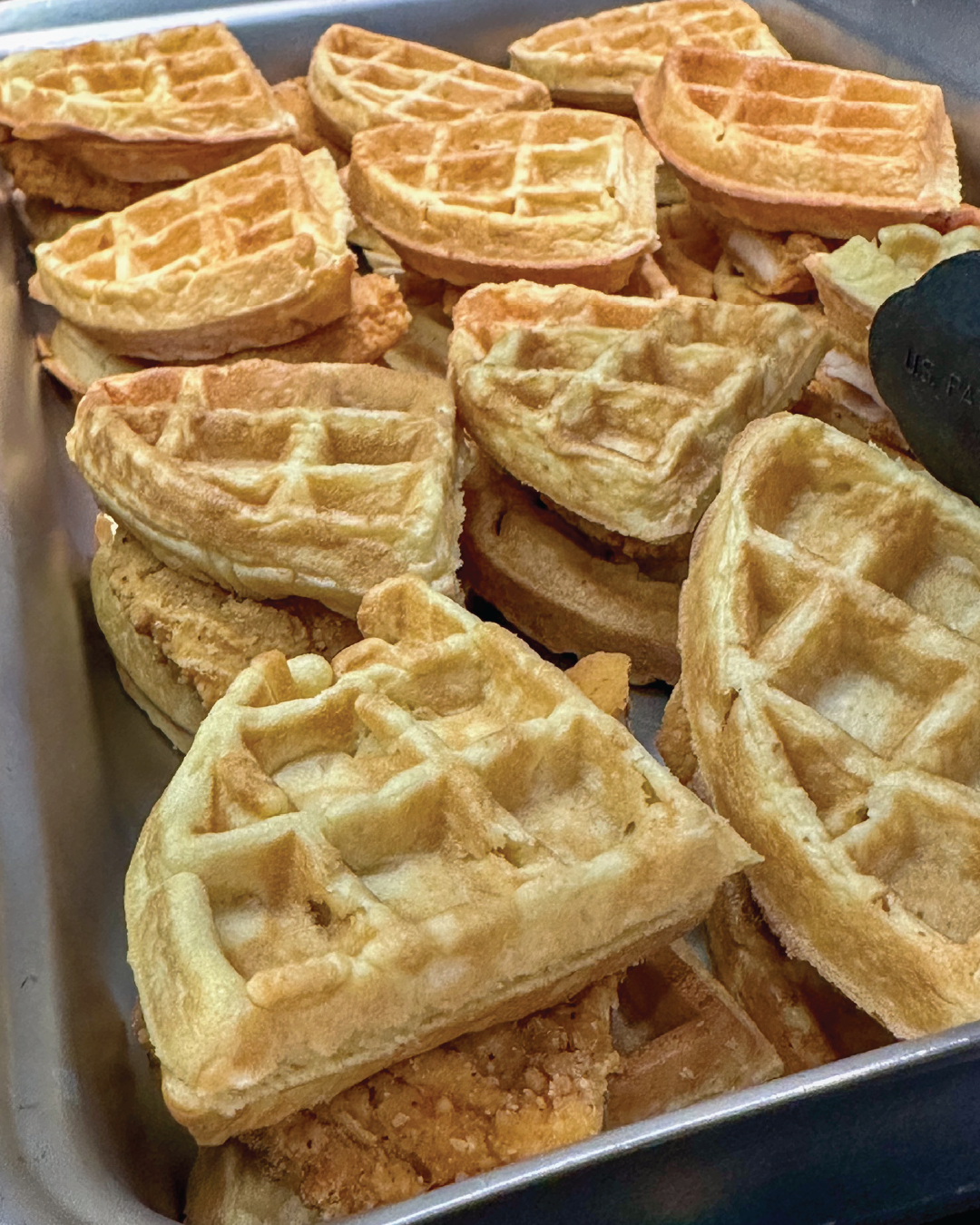 Rheta's Breakfast for Dinner event food - chicken & waffles