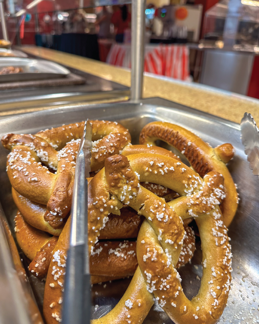 Big soft pretzels at Carson's Market for Carson's Fair