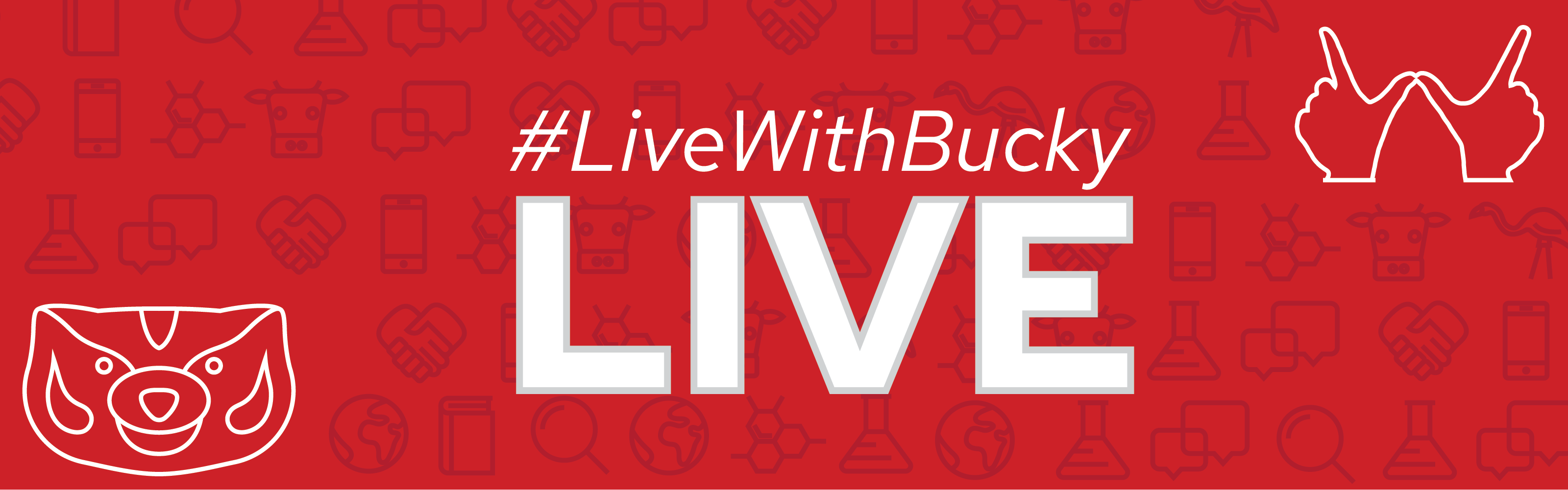 #LiveWithBucky LIVE web banner red