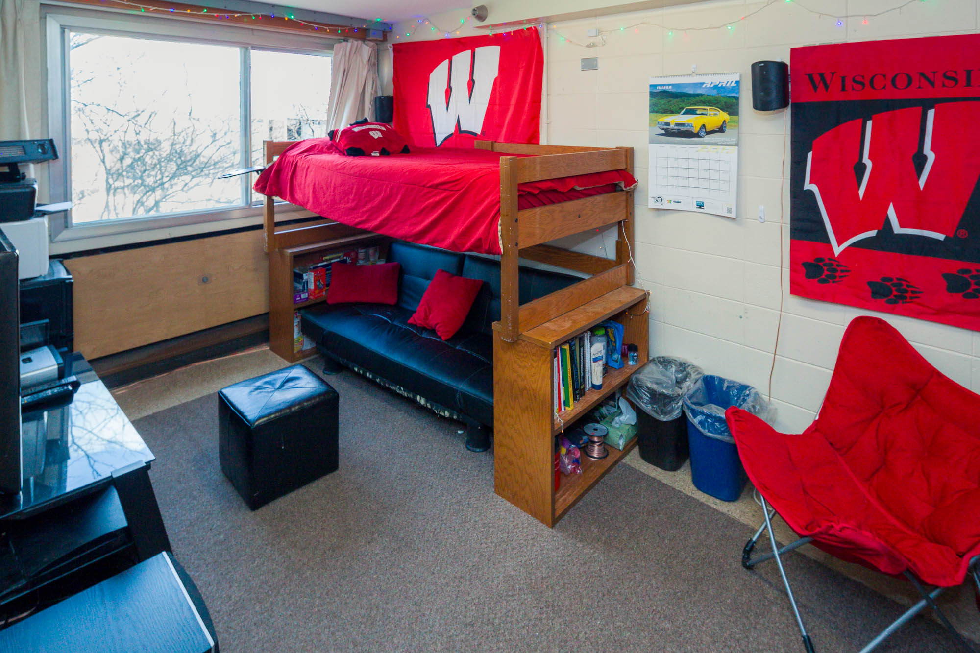 A double room in Sellery Residence Hall in 2013