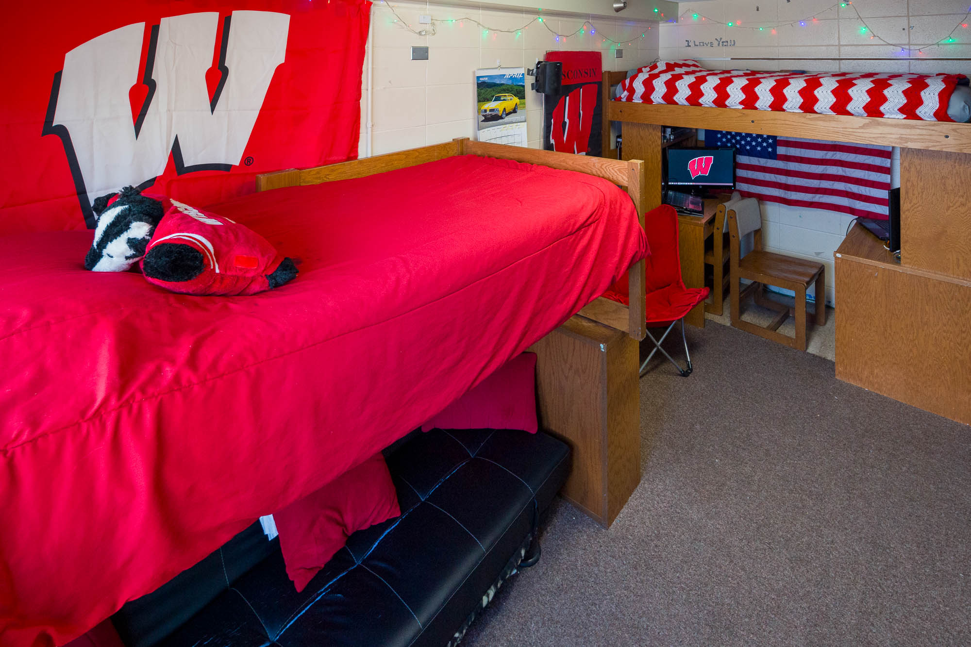 A double room in Sellery Residence Hall in 2013
