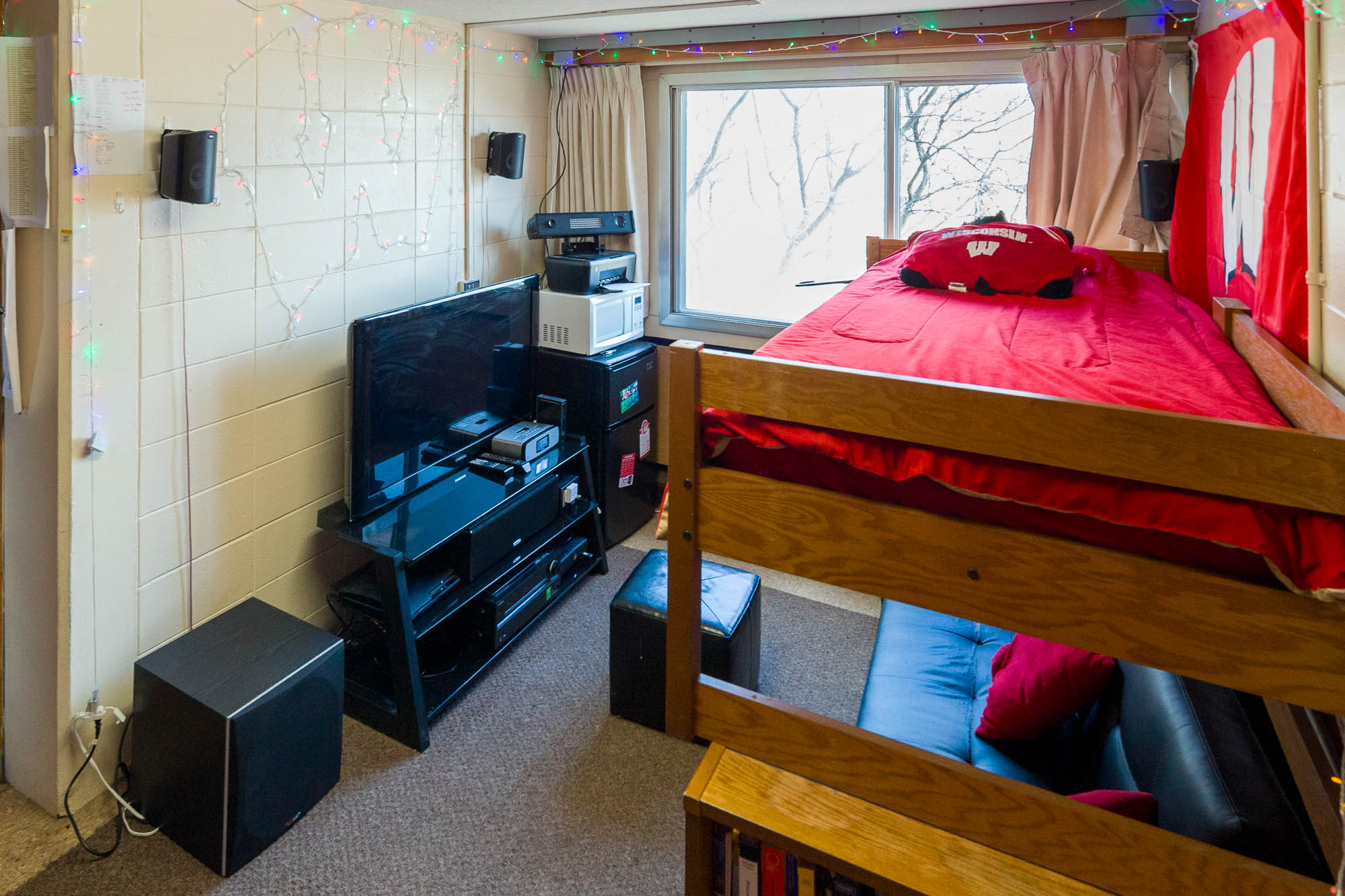 A double room in Sellery Residence Hall in 2013