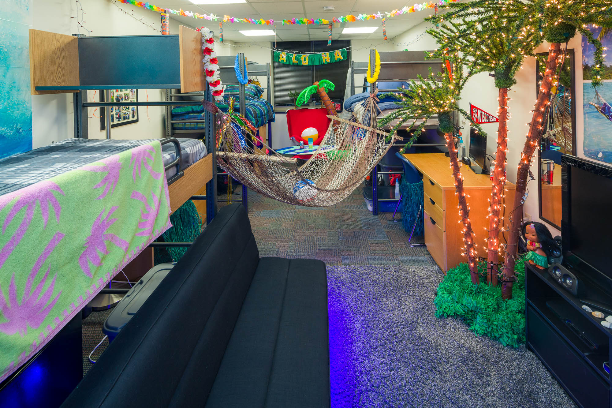 A double room in Ogg Residence Hall in 2014