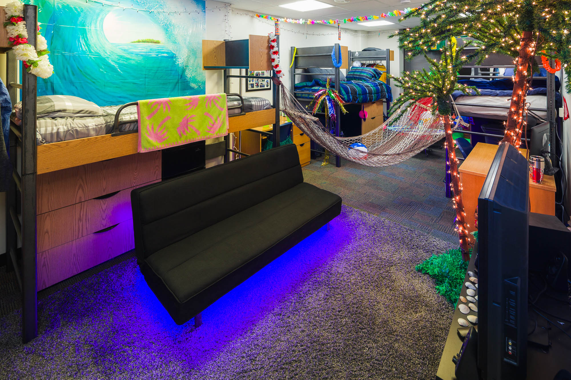 A double room in Ogg Residence Hall in 2014