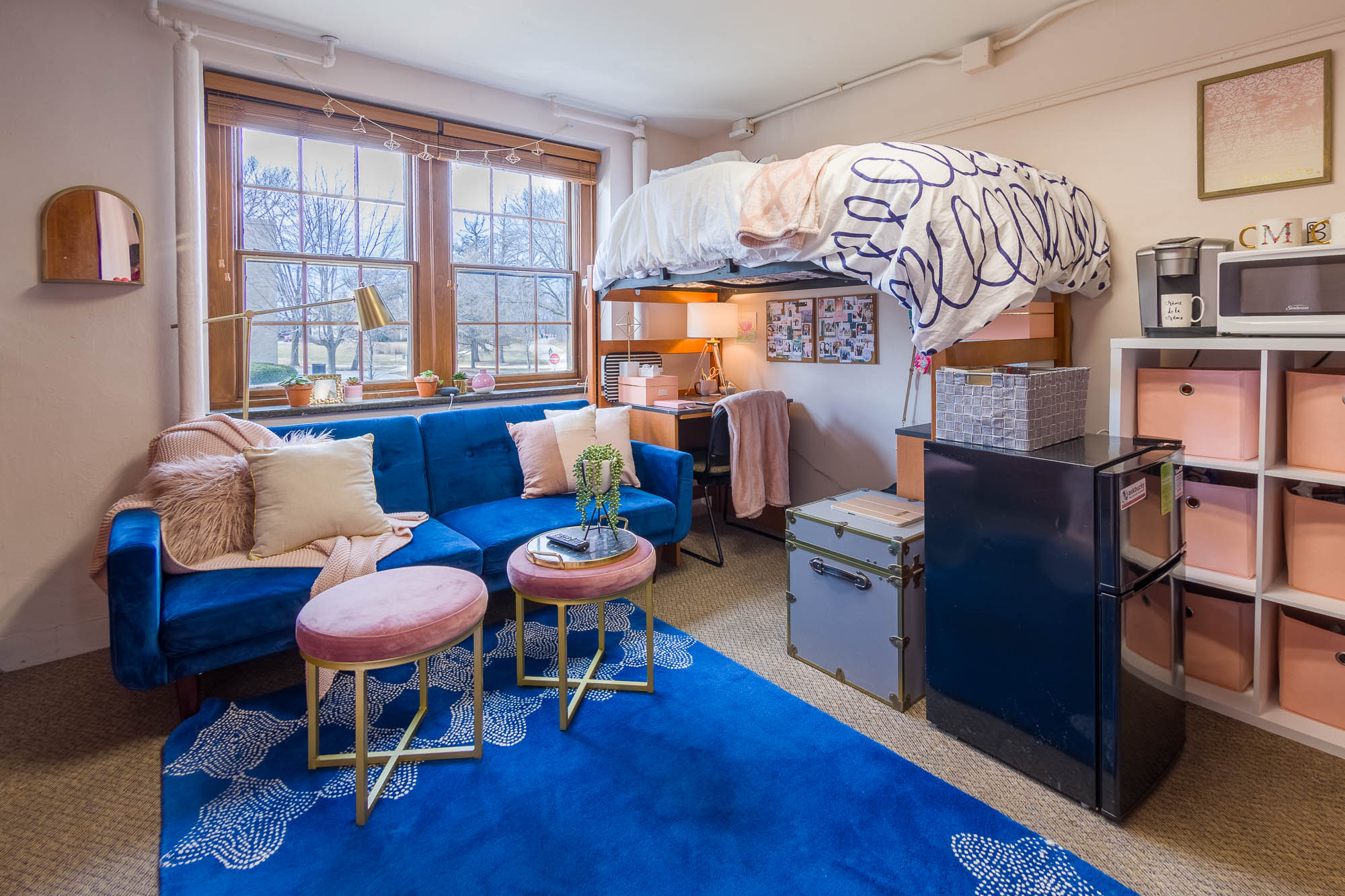 A double room in Kronshage Residence Hall in 2019