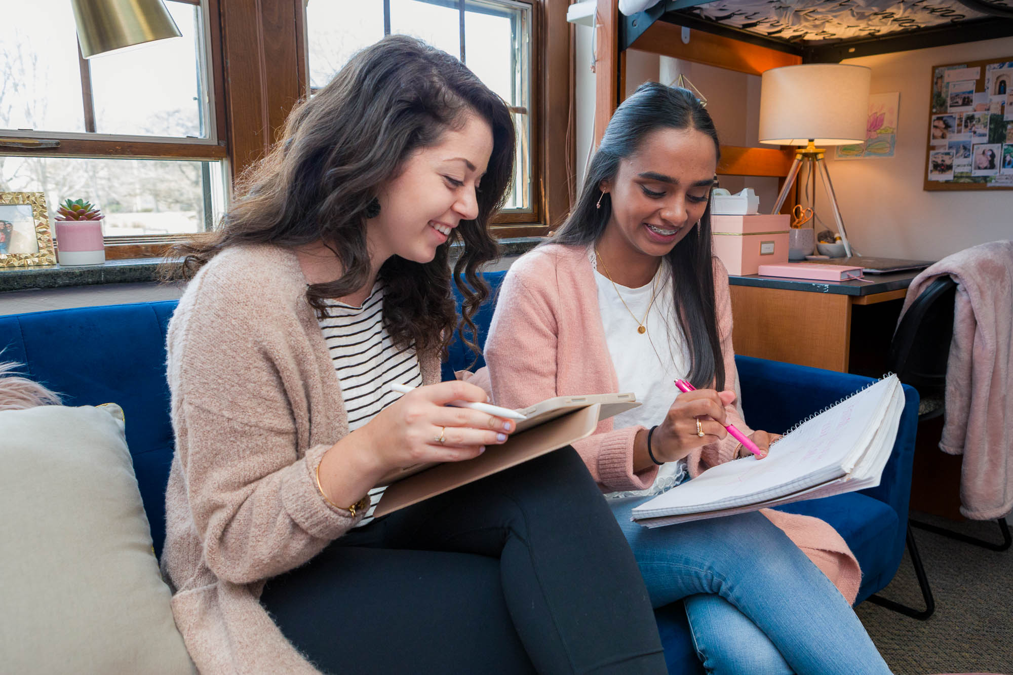 Residents in a double room in Kronshage Residence Hall in 2019