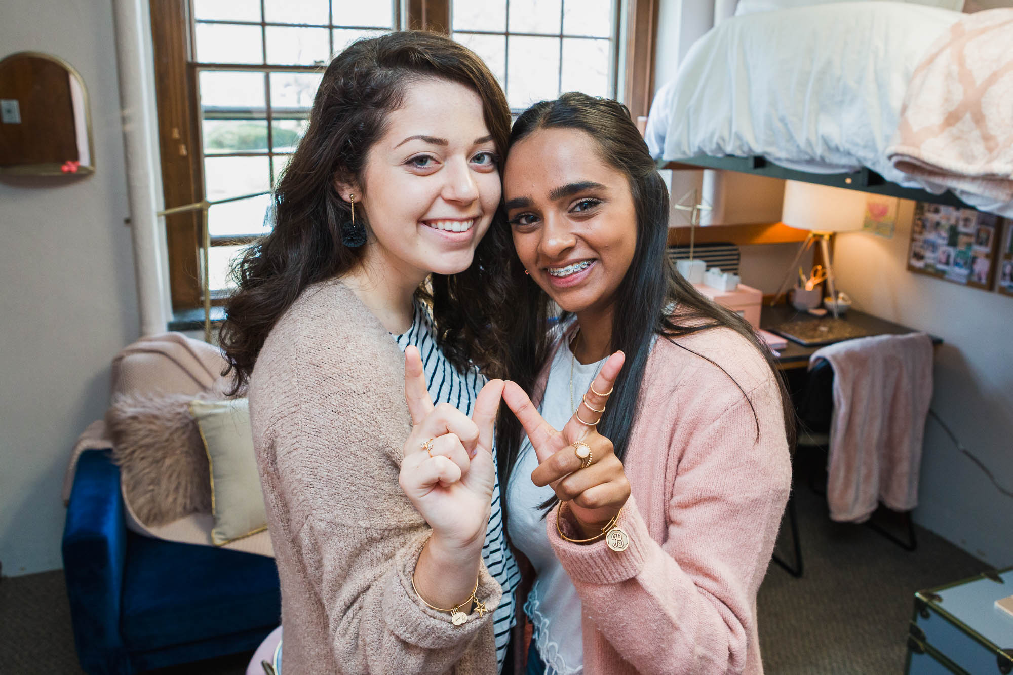 Residents in a double room in Kronshage Residence Hall in 2019
