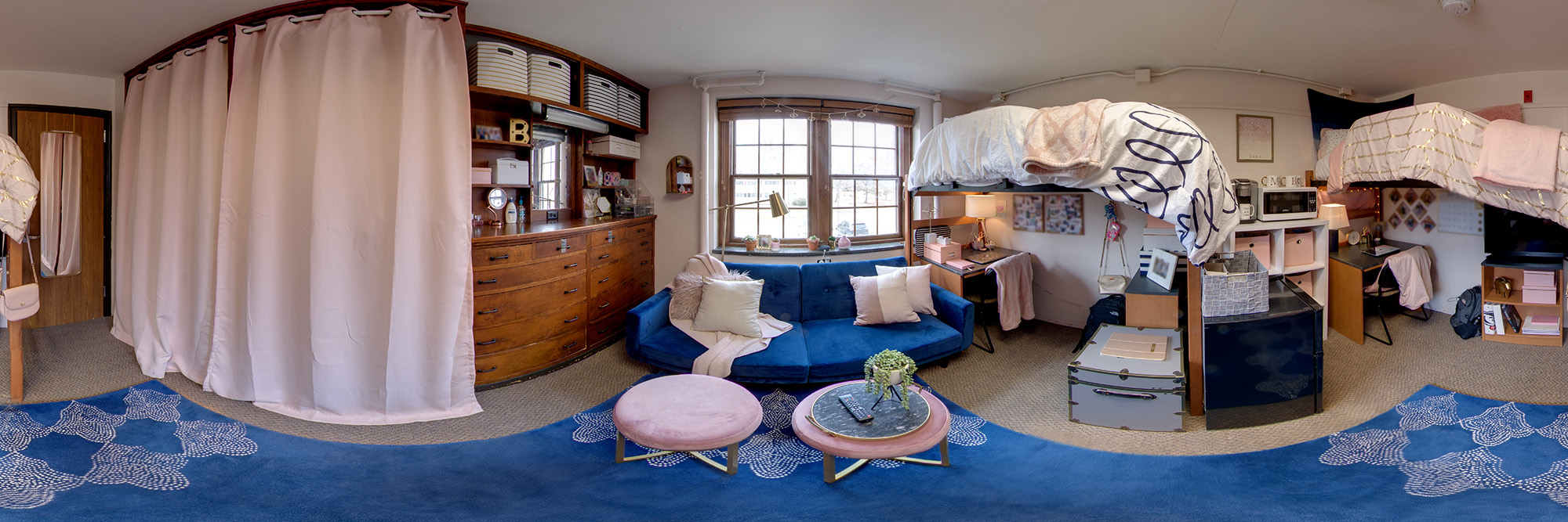 A double room in Kronshage Residence Hall in 2019