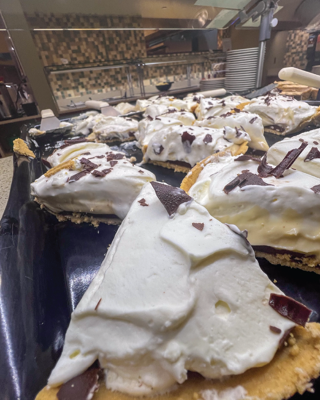 Black History Month Dinner menu specials - fudge bottom pie