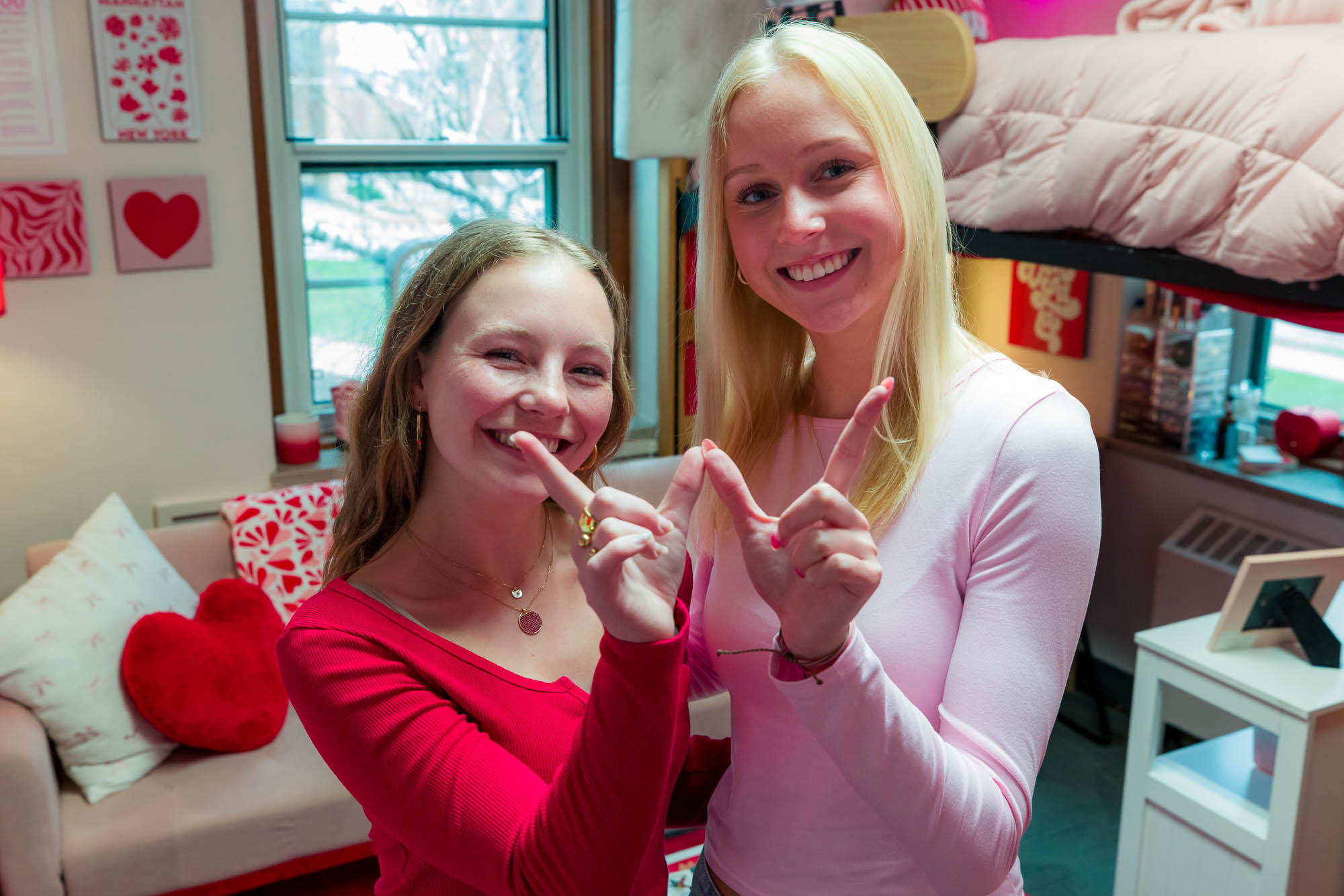 Winners of the 2025 Best Room Contest in their room in Slichter Residence Hall