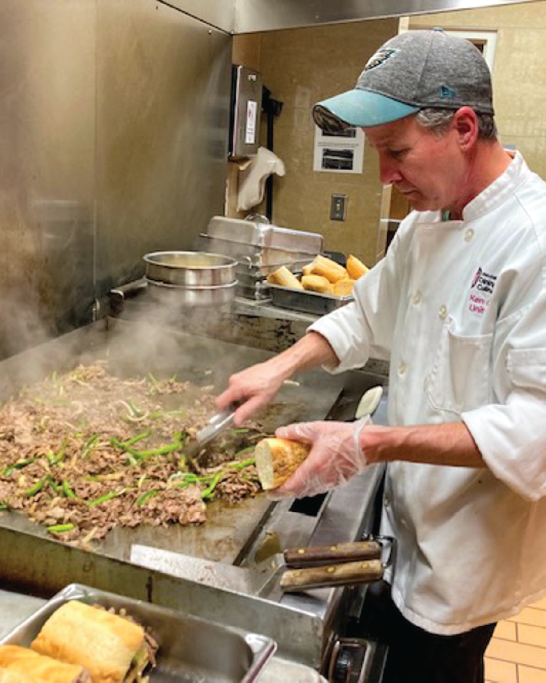 Carson's Philly Cheesesteak Day Chef Cooking