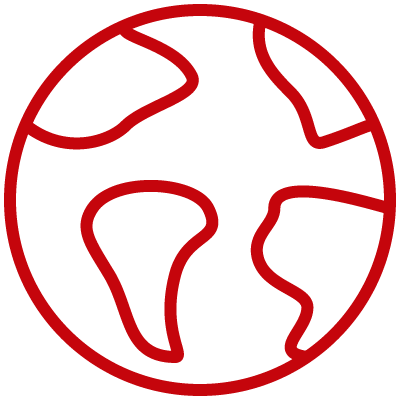 housing icon earth red