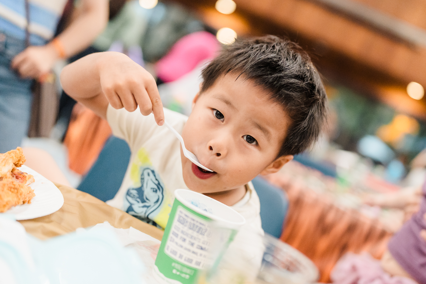 Little boy eating