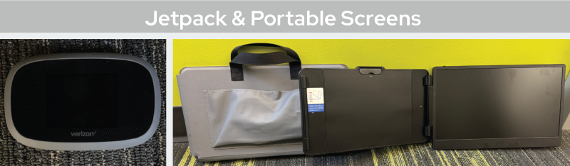 Jetpack and Portable Screens Available for Check Out
