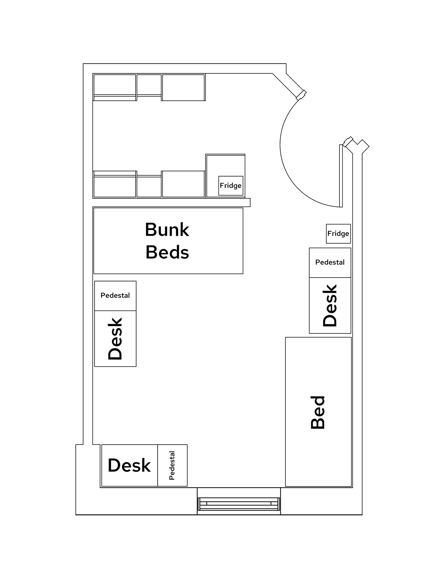 Dejope triple room furniture