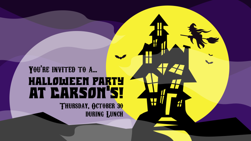 Halloween Party special event at Carson's design