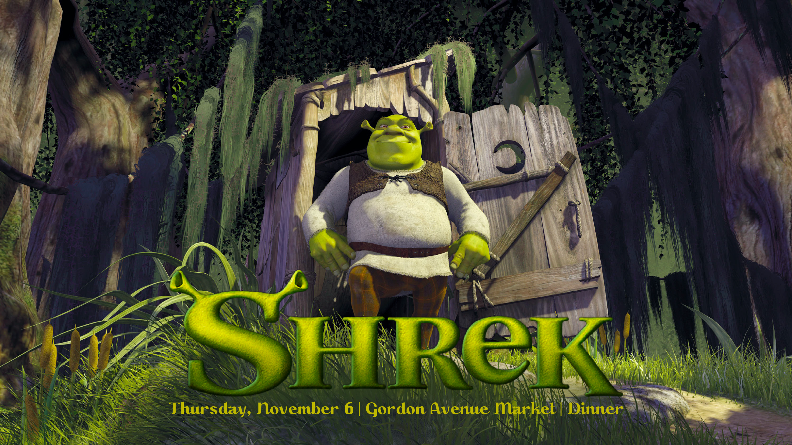 Shrek dinner design at Gordon Ave Market