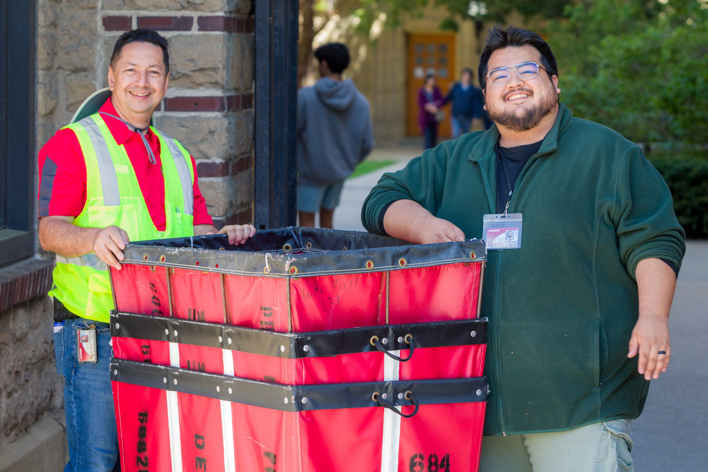 Staff members pose at Sustainability Move-Out Spring 2025