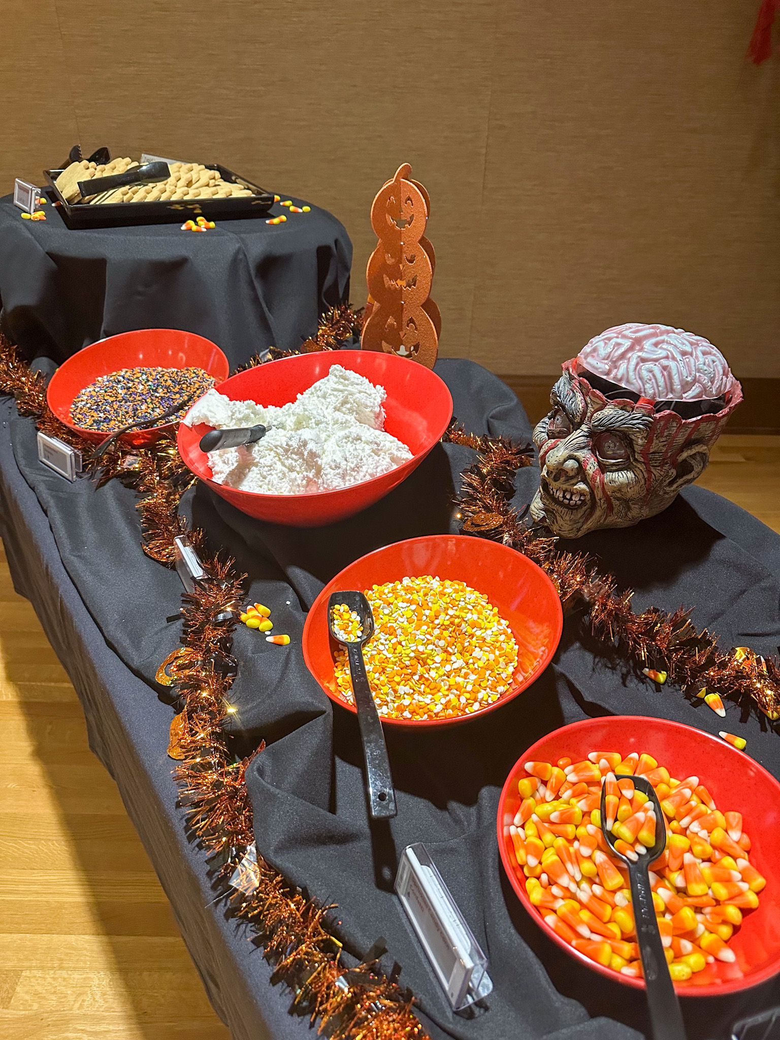 Carson's Halloween Party Pumpkin Cookie Decorating station