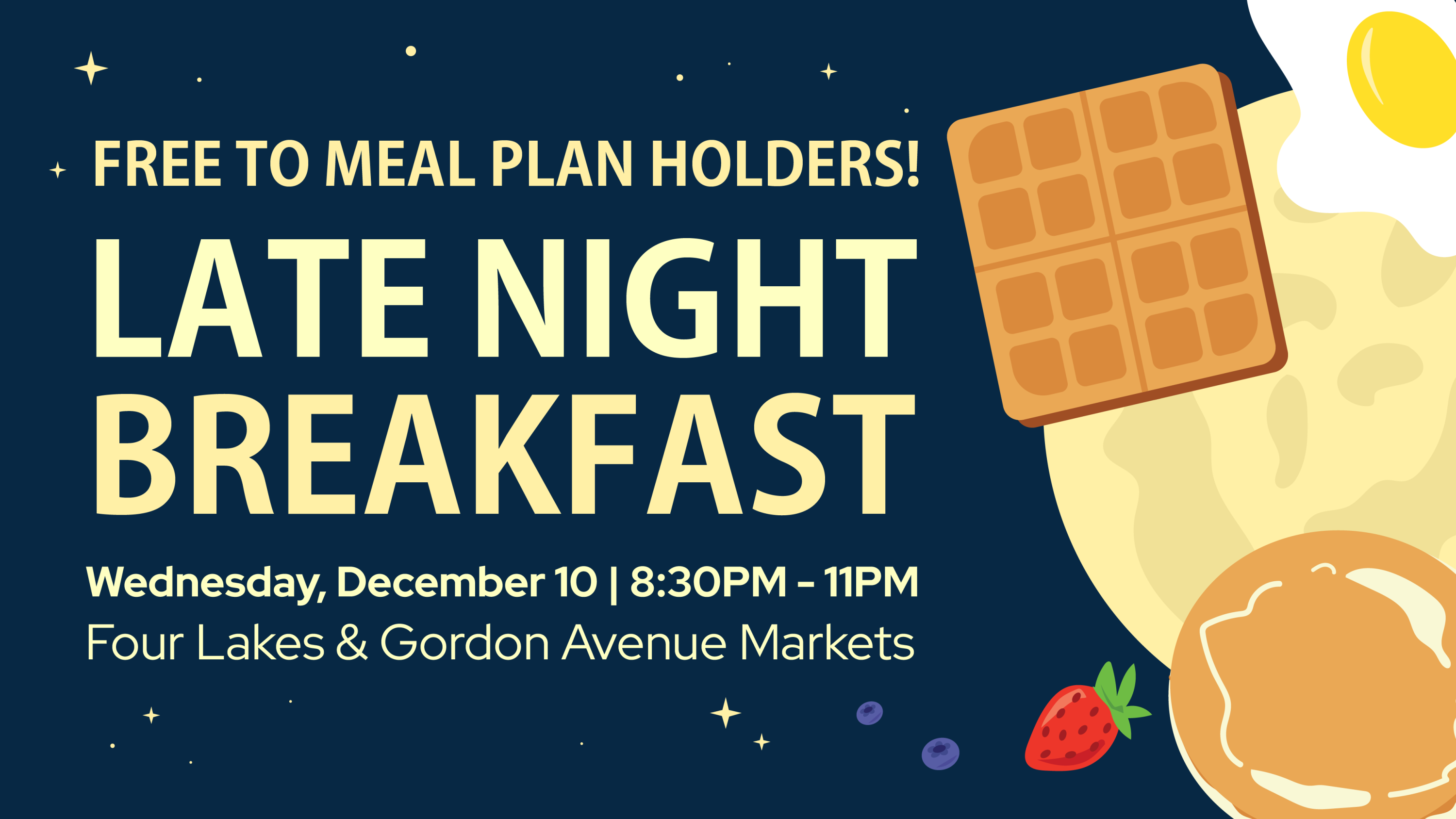 Late Night Breakfast event design