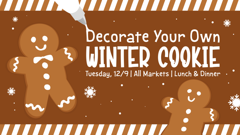 Winter Cookie Decorating special event at all dining markets
