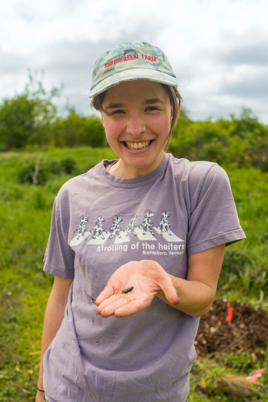 Dining student staff poses at campus farm