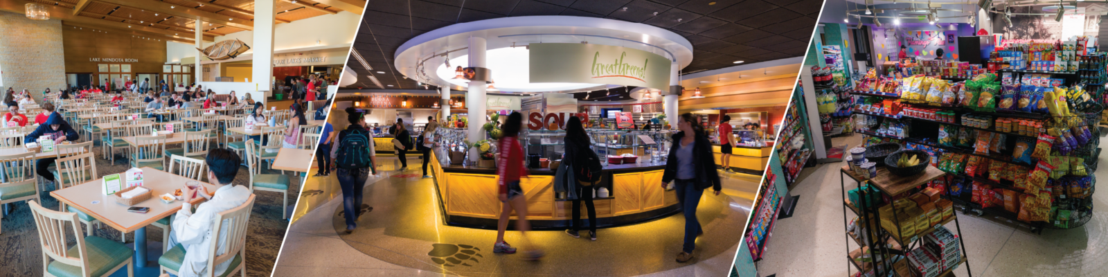 Four Lakes Market - dining area, market place, Flamingo Run