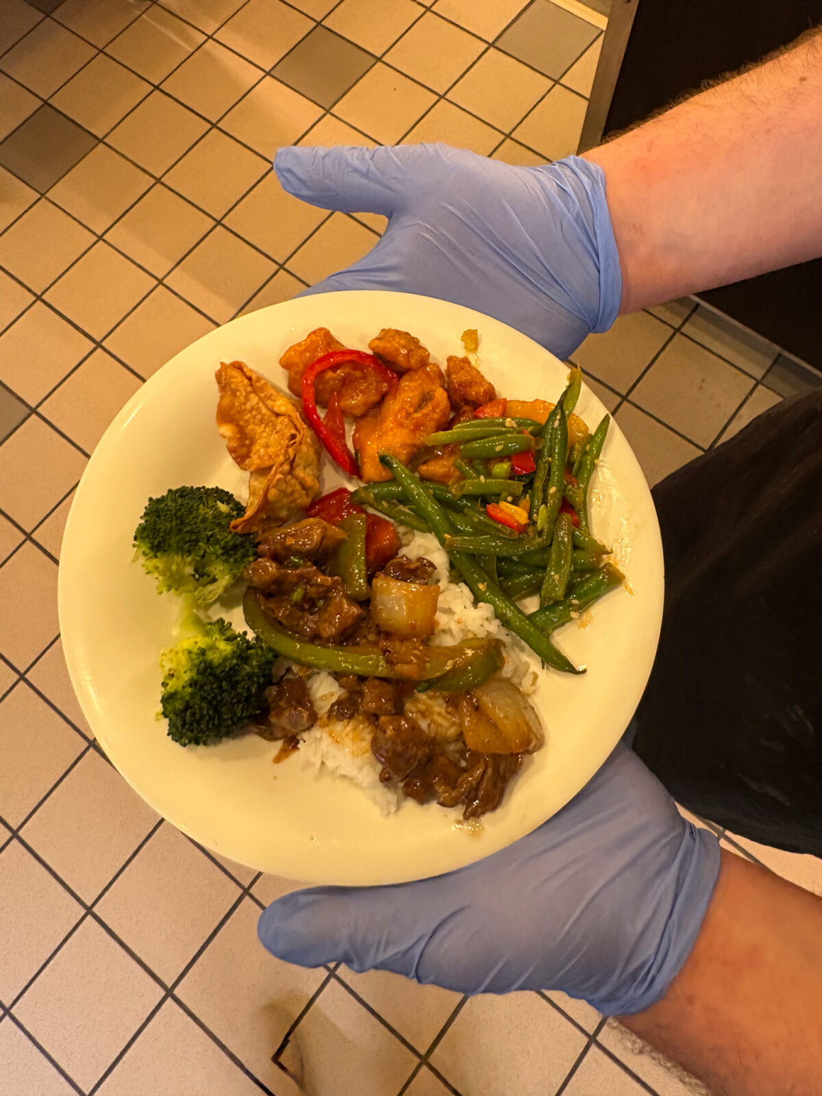 Plated food of Ross' Almost Spring Family Meal
