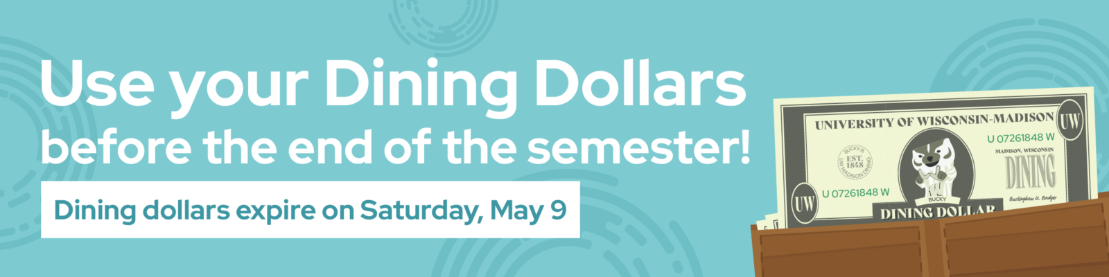 Dining dollars expire graphic and date