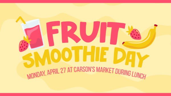 Fruit Smoothie Day event design with event details